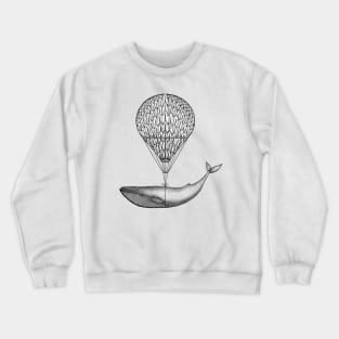 Flying Blue Whale Crewneck Sweatshirt